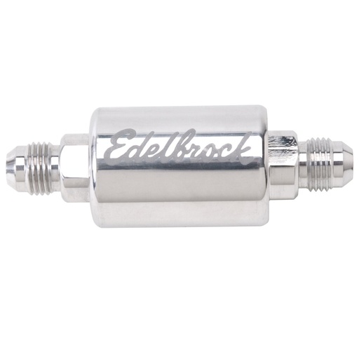 [EDL-8129] Edelbrock 8129: Polished Aluminum -6AN Fuel Filter