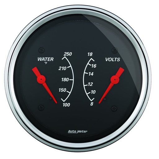 [ATM-1430] AutoMeter 3-3/8" DUAL GAUGE, 100-250 °F/8-18V, DESIGNER BLACK