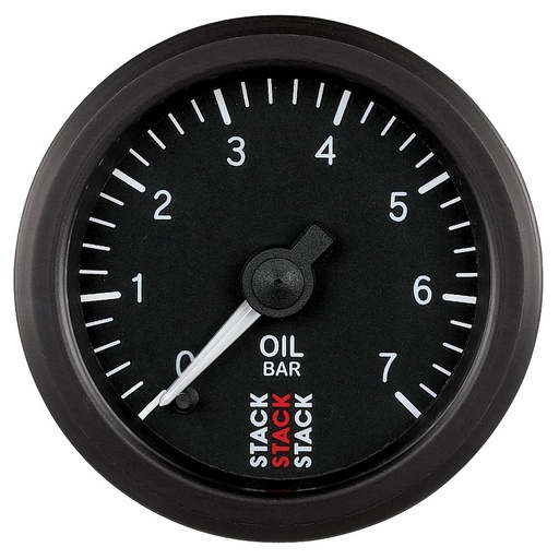 [ATM-ST3301] AutoMeter OIL PRESS, PRO STEPPER MOTOR, 52MM, BLK, 0-7 BAR, STEPPER MOTOR, M10 MALE