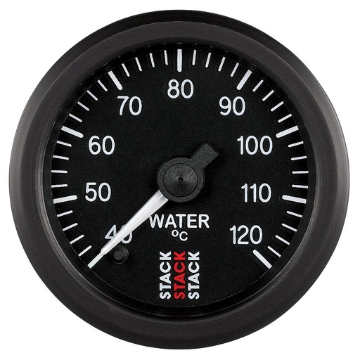 [ATM-ST3307] AutoMeter WATER TEMP, PRO STEPPER MOTOR, 52MM, BLK, 40-120 °C, 1/8" NPTF MALE