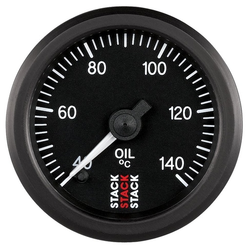 [ATM-ST3309] AutoMeter OIL TEMP, PRO STEPPER MOTOR, 52MM, BLK, 40-140 °C, 1/8" NPTF MALE