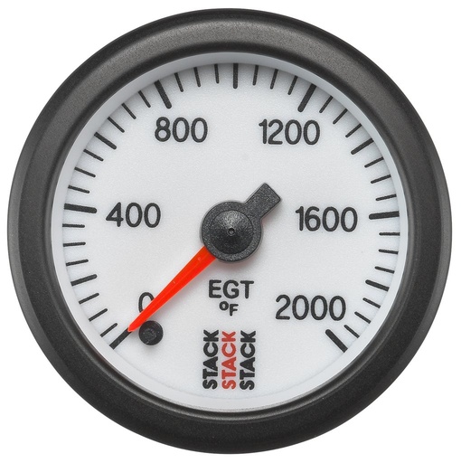 [ATM-ST3364] AutoMeter EXHAUST GAS TEMP, PRO STEPPER MOTOR, 52MM, WHT, 0-2000 °F