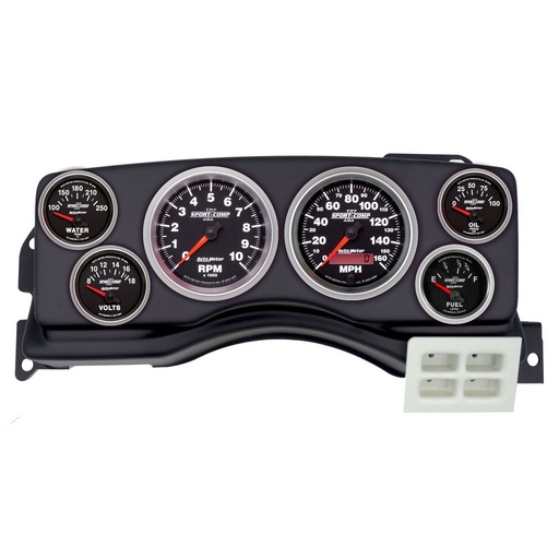 [ATM-2924-12] AutoMeter GAUGE KIT, 6 PC, (3 3/8" X2, 2 1/16" X4), FORD MUSTANG 87-89, SPORT-COMP II