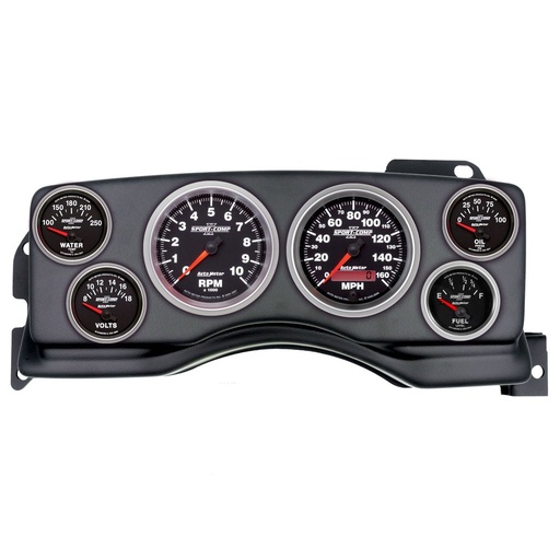 [ATM-2927-12] AutoMeter GAUGE KIT, 6 PC, (3 3/8" X2, 2 1/16" X4), FORD MUSTANG 90-93, SPORT-COMP II