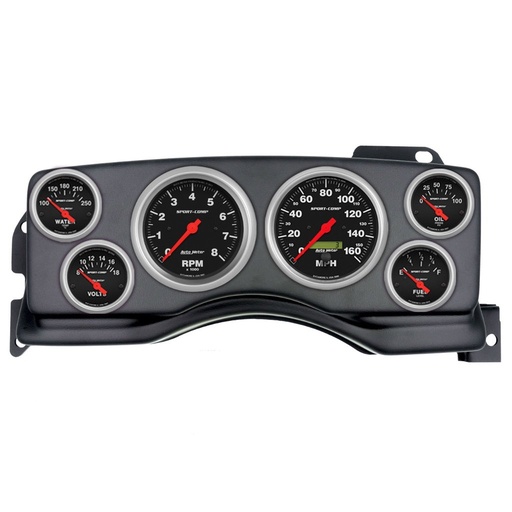 [ATM-2927-11] AutoMeter GAUGE KIT, 6 PC, (3 3/8" X2, 2 1/16" X4), FORD MUSTANG 90-93, SPORT-COMP