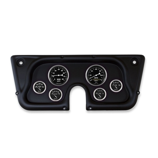 [ATM-2142-07] AutoMeter GAUGE KIT, 6 PC, CHEVY TRK C/K/K5/SUBRBN 67-72, TACH/MPH/FUEL/OILP/WTMP/VOLT, OLD TYME BLACK