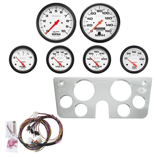 [ATM-7045-09] AutoMeter GAUGE KIT, 6 PC, CHEVY TRUCK 67-72, 2 X 5", 4 X 2-5/8", PHANTOM