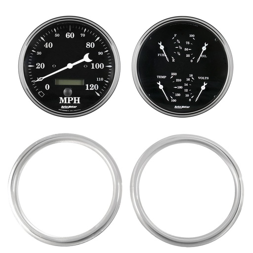 [ATM-7039-07] AutoMeter GAUGE KIT, 2 PC, CHEVY TRUCK 47-53, 2 X 5", OLD TYME BLACK