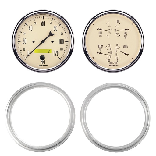 [ATM-7039-02] AutoMeter GAUGE KIT, 2 PC, CHEVY TRUCK 47-53, 2 X 5", ANTIQUE BEIGE