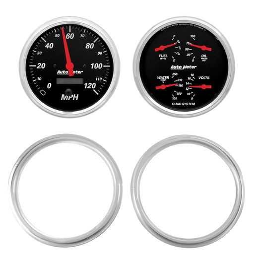 [ATM-7039-06] AutoMeter GAUGE KIT, 2 PC, CHEVY TRUCK 47-53, 2 X 5", DESIGNER BLACK