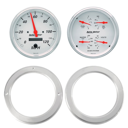 [ATM-7037-03] AutoMeter GAUGE KIT, 2 PC, CHEVY TRUCK 54-55, 2 X 5", ARCTIC WHITE