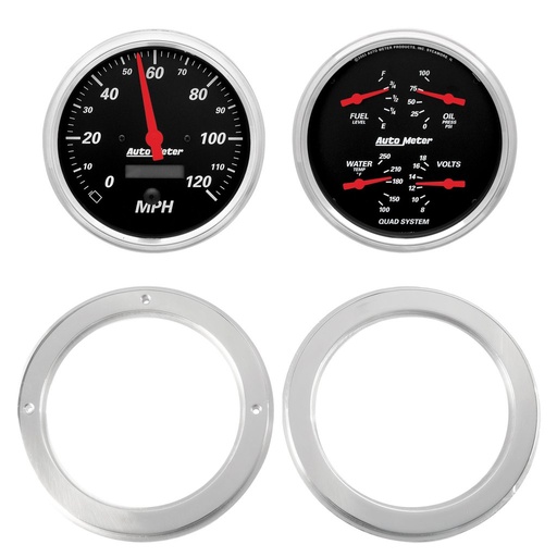 [ATM-7037-06] AutoMeter GAUGE KIT, 2 PC, CHEVY TRUCK 54-55, 2 X 5", DESIGNER BLACK