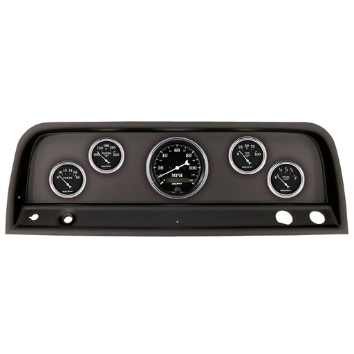 [ATM-2109-07] AutoMeter GAUGE KIT, 5 PC, (3 3/8" X1, 2 1/16" X4), CHEVROLET TRUCK 64-66, OLD TYME BLACK