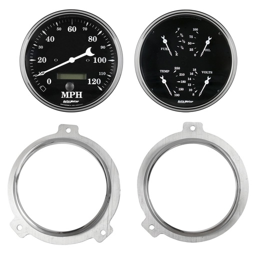 [ATM-7038-07] AutoMeter GAUGE KIT, 2 PC, CHEVY CAR 51-52, 2 X 5", OLD TYME BLACK