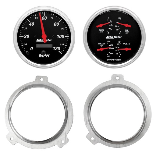 [ATM-7038-06] AutoMeter GAUGE KIT, 2 PC, CHEVY CAR 51-52, 2 X 5", DESIGNER BLACK
