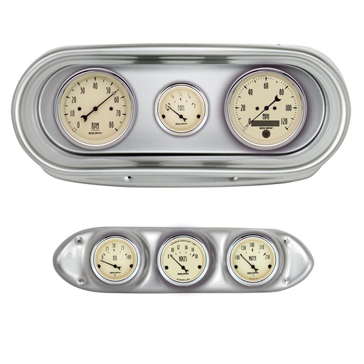[ATM-2127-02] AutoMeter GAUGE KIT, 6 PC, NOVA 62-65, TACH/MPH/FUEL/OILP/WTMP/VOLT, ANTIQUE BEIGE