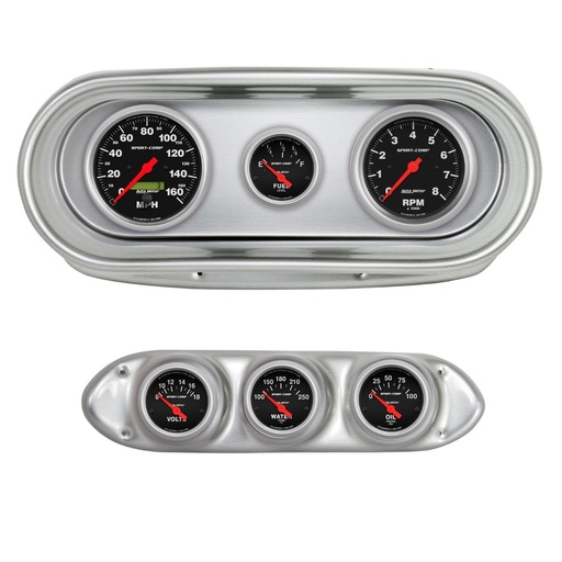 [ATM-2127-11] AutoMeter GAUGE KIT, 6 PC, NOVA 62-65, TACH/MPH/FUEL/OILP/WTMP/VOLT, SPORT-COMP