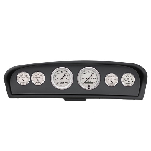 [ATM-2144-08] AutoMeter GAUGE KIT, 6 PC, FORD TRUCK 61-66, TACH/MPH/FUEL/OILP/WTMP/VOLT, OLD-TYME WHITE