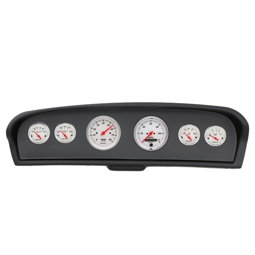 [ATM-2144-03] AutoMeter GAUGE KIT, 6 PC, FORD TRUCK 61-66, TACH/MPH/FUEL/OILP/WTMP/VOLT, ARCTIC WHITE