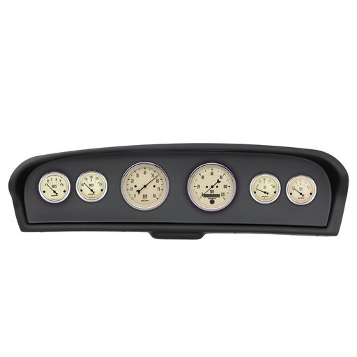 [ATM-2144-02] AutoMeter GAUGE KIT, 6 PC, FORD TRUCK 61-66, TACH/MPH/FUEL/OILP/WTMP/VOLT, ANTIQUE BEIGE