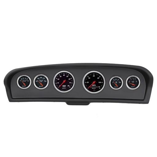 [ATM-2144-06] AutoMeter GAUGE KIT, 6 PC, FORD TRUCK 61-66, TACH/MPH/FUEL/OILP/WTMP/VOLT, DESIGNER BLACK