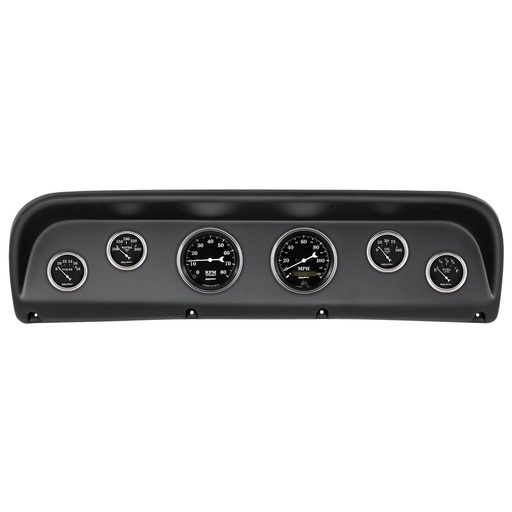 [ATM-2145-07] AutoMeter GAUGE KIT, 6 PC, FORD TRUCK 67-72, TACH/MPH/FUEL/OILP/WTMP/VOLT, OLD TYME BLACK