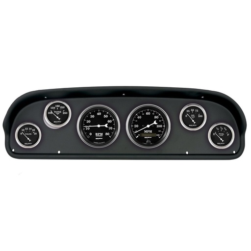 [ATM-2101-07] AutoMeter GAUGE KIT, 6 PC, (3 3/8" X2, 2 1/16" X4), FORD F100 57-60, OLD-TYME BLACK