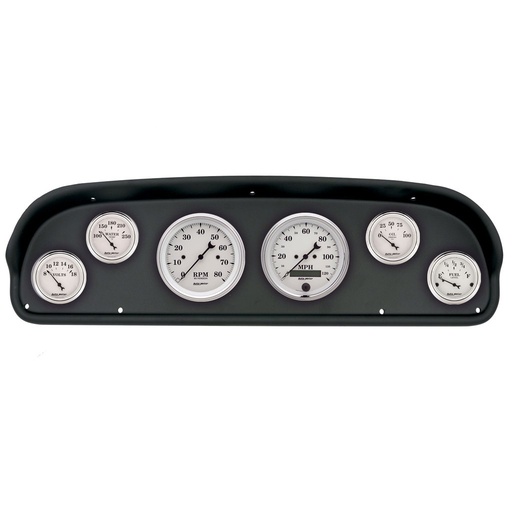 [ATM-2101-08] AutoMeter GAUGE KIT, 6 PC, (3 3/8" X2, 2 1/16" X4), FORD F100 57-60, OLD-TYME WHITE
