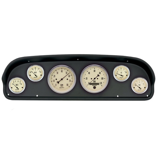 [ATM-2101-02] AutoMeter GAUGE KIT, 6 PC, (3 3/8" X2, 2 1/16" X4), FORD F100 57-60, ANTIQUE BEIGE