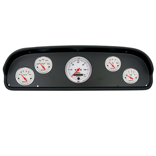 [ATM-2100-03] AutoMeter GAUGE KIT, 5 PC, (3 3/8" X1, 2 1/16" X4), FORD F100 57-60, ARCTIC WHITE