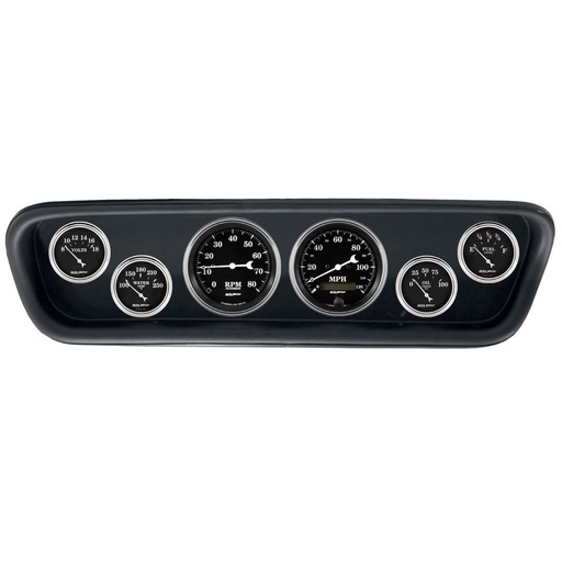 [ATM-2107-07] AutoMeter GAUGE KIT, 6 PC, (3 3/8" X2, 2 1/16" X4), FORD MUSTANG 64-65, OLD TYME BLACK
