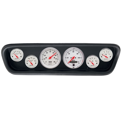 [ATM-2107-03] AutoMeter GAUGE KIT, 6 PC, (3 3/8" X2, 2 1/16" X4), FORD MUSTANG 64-65, ARCTIC WHITE