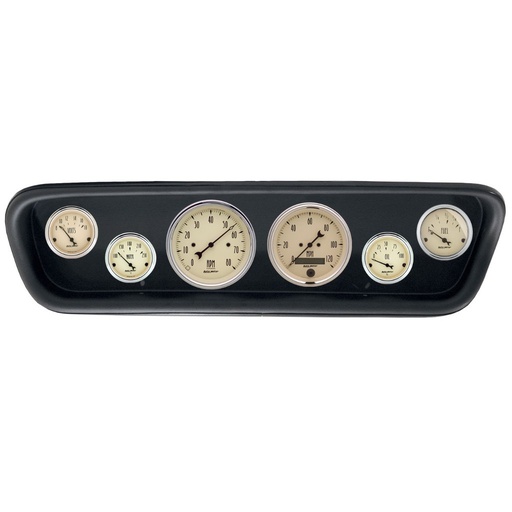 [ATM-2107-02] AutoMeter GAUGE KIT, 6 PC, (3 3/8" X2, 2 1/16" X4), FORD MUSTANG 64-65, ANTIQUE BEIGE