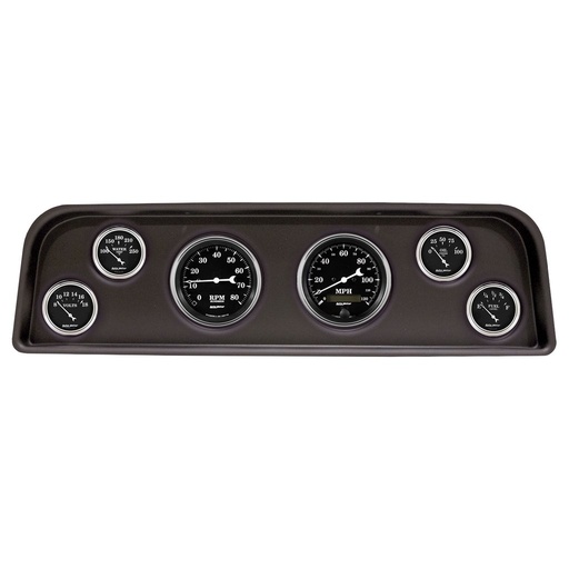 [ATM-2104-07] AutoMeter GAUGE KIT, 6 PC, (3 3/8" x2, 2 1/16" x4), GMC TRUCK C/K/SUBURBAN 60-66, OLD TYME BLACK