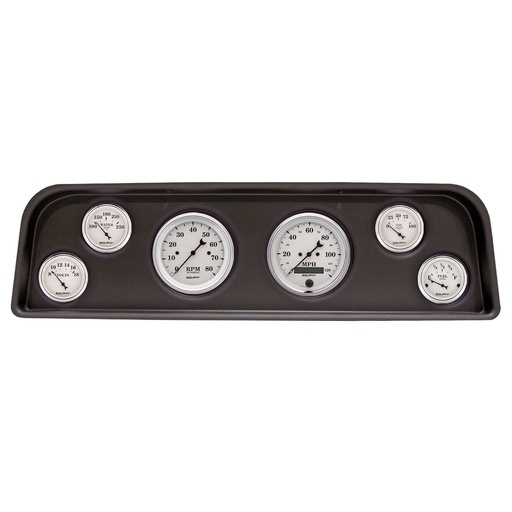 [ATM-2104-08] AutoMeter GAUGE KIT, 6 PC, (3 3/8" x2, 2 1/16" x4), GMC TRUCK C/K/SUBURBAN 60-66, OLD-TYME WHITE