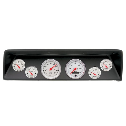 [ATM-2112-03] AutoMeter GAUGE KIT, 6 PC, (3 3/8" X2, 2 1/16" X4), CHEVROLET NOVA 66-67, ARCTIC WHITE