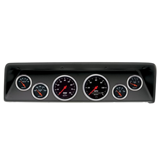 [ATM-2112-06] AutoMeter GAUGE KIT, 6 PC, (3 3/8" X2, 2 1/16" X4), CHEVROLET NOVA 66-67, DESIGNER BLACK