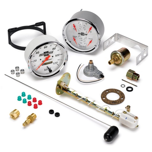 [ATM-1303-00408] AutoMeter 2 PC. GAUGE KIT, 5" QUAD & SPEEDOMETER, 240-33 Ω, CHEVY VINTAGE