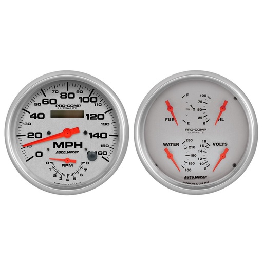 [ATM-4405] AutoMeter 2 PC. GAUGE KIT, 5" QUAD & TACH/SPEEDO, 240-33 Œ©, ULTRA-LITE