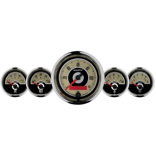 [ATM-1101] AutoMeter 5 PC. GAUGE KIT, 3-3/8" & 2-1/16", ELECTRIC SPEEDOMETER, CRUISER