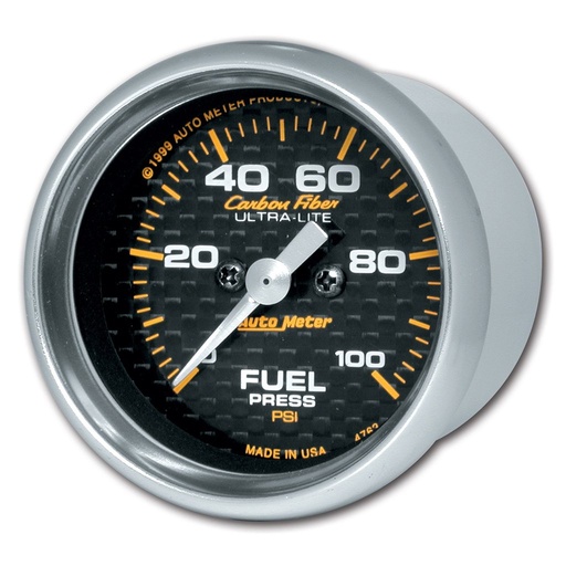 [ATM-4763] AutoMeter 2-1/16" FUEL PRESSURE, 0-100 PSI, STEPPER MOTOR, CARBON FIBER