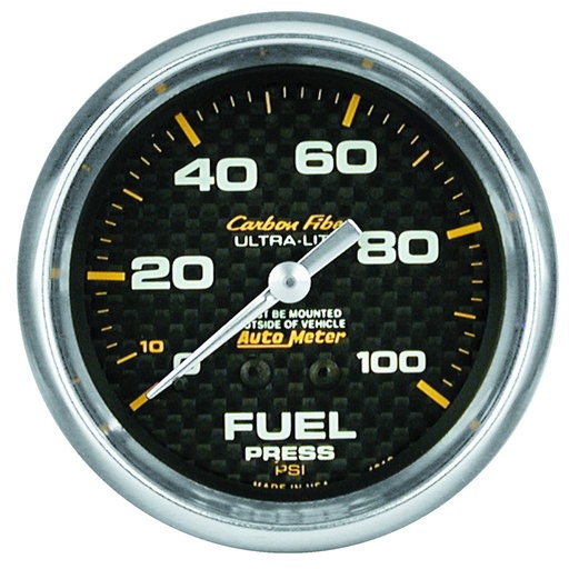 [ATM-4812] AutoMeter 2-5/8" FUEL PRESSURE, 0-100 PSI, MECHANICAL, CARBON FIBER