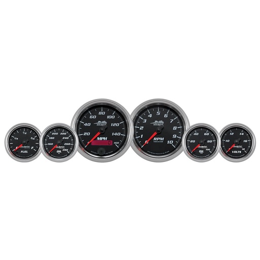 [ATM-19601] AutoMeter 6 PIECE BAGGER KIT, 160 MPH/0-10,000 RPM/100 PSI/140-280 °F/8-18V/280ΩE-0ΩF, BLACK/BRIGHT ANODIZED, PRO-CYCLE