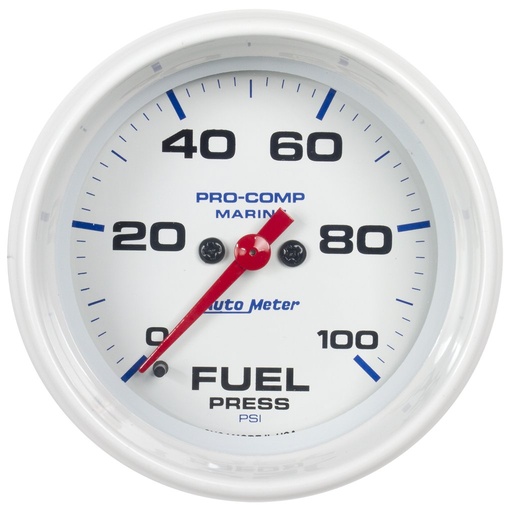 [ATM-200851] AutoMeter 2-5/8" FUEL PRESSURE, 0-100 PSI, STEPPER MOTOR, MARINE WHITE