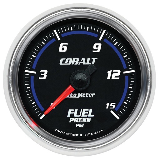 [ATM-6162] AutoMeter 2-1/16" FUEL PRESSURE, 0-15 PSI, STEPPER MOTOR, COBALT