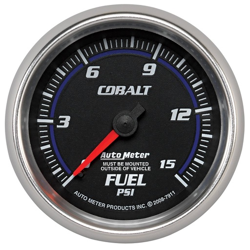 [ATM-7911] AutoMeter 2-5/8" FUEL PRESSURE, 0-15 PSI, MECHANICAL, COBALT