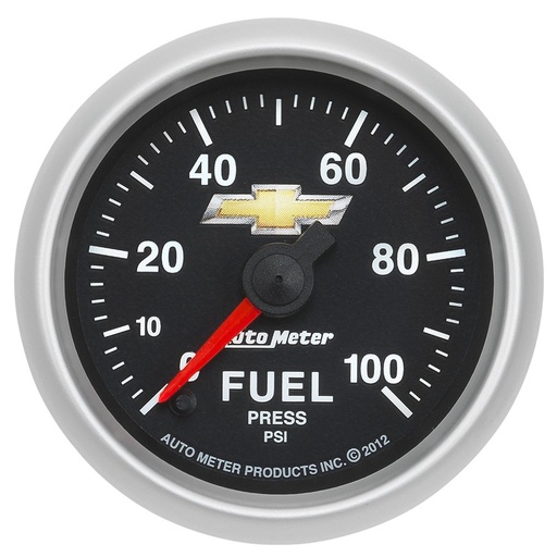 [ATM-880449] AutoMeter FUEL PRESS, 2-1/16", 100 PSI, DIGITAL STEPPER MOTOR, CHEVY GOLD BOWTIE