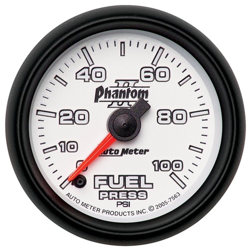 [ATM-7563] AutoMeter 2-1/16" FUEL PRESSURE, 0-100 PSI, STEPPER MOTOR, PHANTOM II