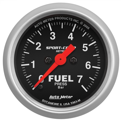 [ATM-3363-M] AutoMeter 2-1/16" FUEL PRESSURE, 0-7 BAR, STEPPER MOTOR, SPORT-COMP
