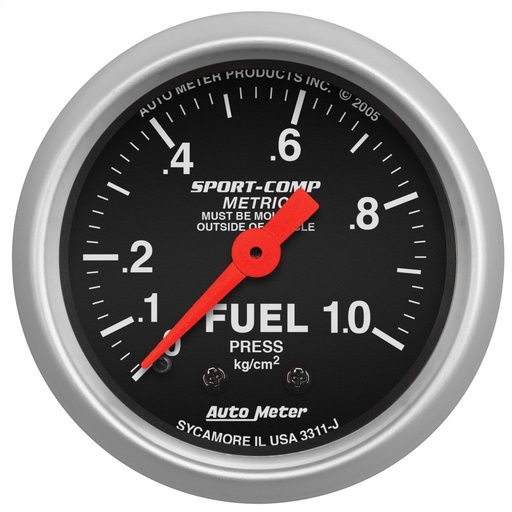 [ATM-3311-J] AutoMeter 2-1/16" FUEL PRESSURE, 0-1.0 KG/CM2, MECHANICAL, SPORT-COMP